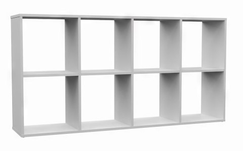 Regał Malax 2X4 BIAŁY Regał Malax 2X4 BIAŁY