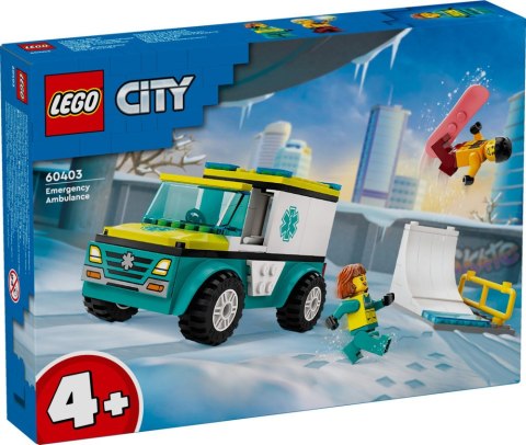 LEGO 60403 City - Karetka i snowboardzista LEGO 60403 City - Karetka i snowboardzista