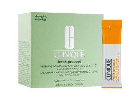 Clinique Fresh Pressed Renewing Powder Cleanser With Pure Vitamin C rozpuszczalny proszek do oczyszczania twarzy saszetka 28x0.5 Clinique Fresh Pressed Renewing Powder Cleanser With Pure Vitamin C rozpuszczalny proszek do oczyszczania twarzy saszetka 28x0.5
