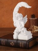 FIGURKA DEKORACYJNA ANIOŁ BIAŁY ANIOŁEK Z PIÓREM KSIĄŻKAMI FIGURKA DEKORACYJNA ANIOŁ BIAŁY ANIOŁEK Z PIÓREM KSIĄŻKAMI