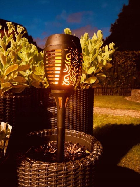 Lampa solarna wbijana Style_Home czarny 50 cm 1 szt. Lampa solarna wbijana Style_Home czarny 50 cm 1 szt.