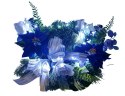 NOWOCZESNY STROIK WIANEK ŚWIĄTECZNY LED NIEBIESKI NA STÓŁ WIGILIJNY 40cm NOWOCZESNY STROIK WIANEK ŚWIĄTECZNY LED NIEBIESKI NA STÓŁ WIGILIJNY 40cm