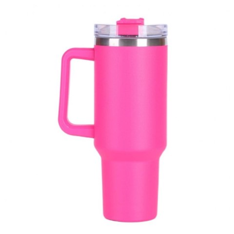 GROSSES THERMOBECHER MIT GRIFF und Strohhalm THERMOS 1L ROSA BECHER10 GROSSES THERMOBECHER MIT GRIFF und Strohhalm THERMOS 1L ROSA BECHER10
