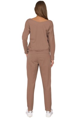 Spodnie Dres Damski Model Karina dł.r. dł.sp. Camel - Italian Fashion - XL