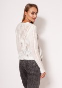 Sweter Damski Model SWE267 Ecru - MKM - s Sweter Damski Model SWE267 Ecru - MKM - s