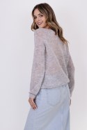Sweter Damski Model SWE320 Light Grey - MKM - S/M Sweter Damski Model SWE320 Light Grey - MKM - S/M