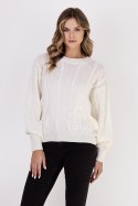 Sweter Damski Model SWE323 Ecru - MKM - S/M Sweter Damski Model SWE323 Ecru - MKM - S/M