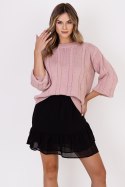 Sweter Damski Model SWE323 Powder Pink - MKM - S/M Sweter Damski Model SWE323 Powder Pink - MKM - S/M