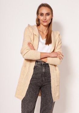 Sweter Kardigan Model PA018 Beige - MKM - S/M