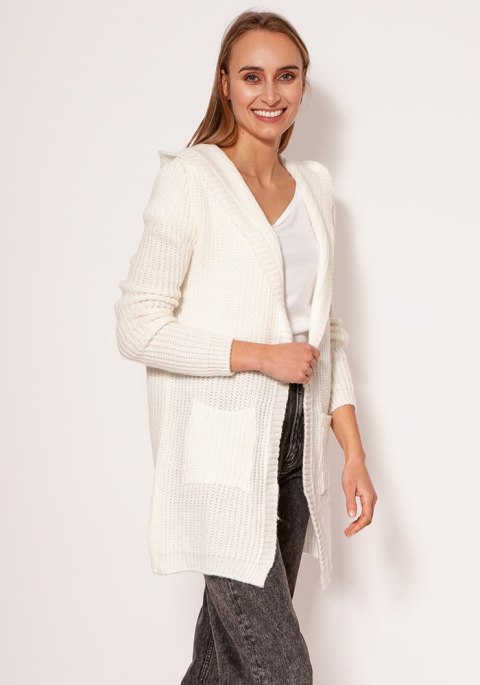 Sweter Kardigan Model PA018 Ecru - MKM - S/M Sweter Kardigan Model PA018 Ecru - MKM - S/M