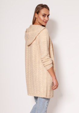 Sweter Kardigan Model PA019 Beige - MKM - 2XL/3XL