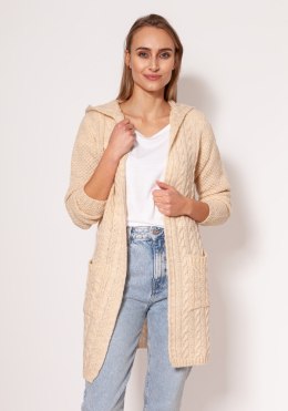 Sweter Kardigan Model PA019 Beige - MKM - S/M