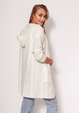 Sweter Kardigan Model PA019 Ecru - MKM - S/M
