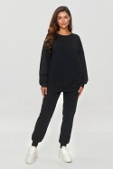 Bluza Damska Model M859 Black - Makadamia - uniwersalny Bluza Damska Model M859 Black - Makadamia - uniwersalny