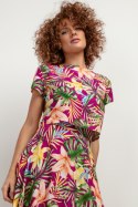 Bluzka Model T408 Liście na fioletowym tle - Tessita - XXL Bluzka Model T408 Liście na fioletowym tle - Tessita - XXL