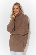 Golf Damski Model S136 Cappuccino - Makadamia - uniwersalny Golf Damski Model S136 Cappuccino - Makadamia - uniwersalny