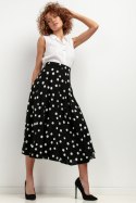 Spódnica Model T407 Białe grochy - Tessita - XXL