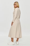 Sukienka Model M847 Light Beige - Makadamia - 40 Sukienka Model M847 Light Beige - Makadamia - 40