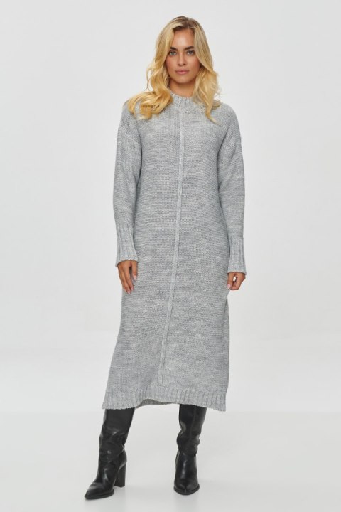 Sukienka Model S147 Grey Melnage - Makadamia - uniwersalny Sukienka Model S147 Grey Melnage - Makadamia - uniwersalny