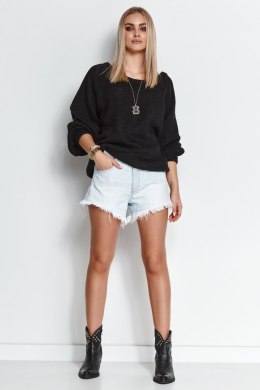 Sweter Damski Model S114 Black - Makadamia - uniwersalny