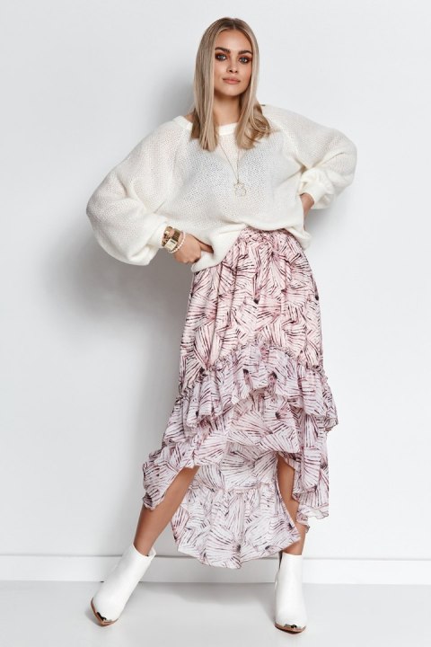 Sweter Damski Model S114 Ecru - Makadamia - uniwersalny Sweter Damski Model S114 Ecru - Makadamia - uniwersalny