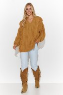 Sweter Damski Model S135 Honey - Makadamia - uniwersalny Sweter Damski Model S135 Honey - Makadamia - uniwersalny