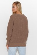 Sweter Damski Model S140 Cappuccino - Makadamia - uniwersalny Sweter Damski Model S140 Cappuccino - Makadamia - uniwersalny