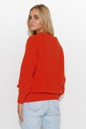 Sweter Damski Model S140 Orange - Makadamia - uniwersalny Sweter Damski Model S140 Orange - Makadamia - uniwersalny