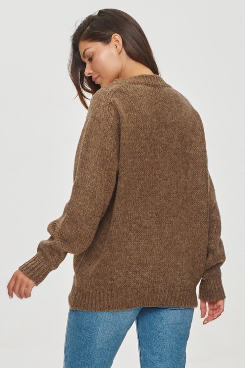 Sweter Damski Model S152 Brown - Makadamia - uniwersalny Sweter Damski Model S152 Brown - Makadamia - uniwersalny