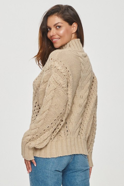 Sweter Damski Model S156 Beige - Makadamia - uniwersalny Sweter Damski Model S156 Beige - Makadamia - uniwersalny
