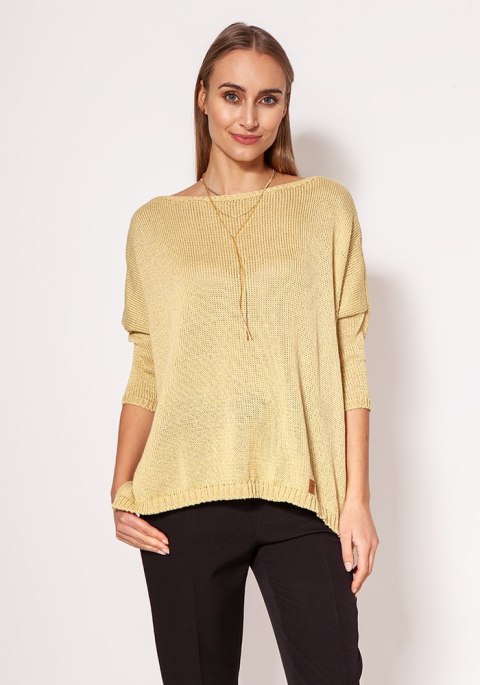 Sweter Damski Model SWE040 Gold - MKM - L/XL Sweter Damski Model SWE040 Gold - MKM - L/XL