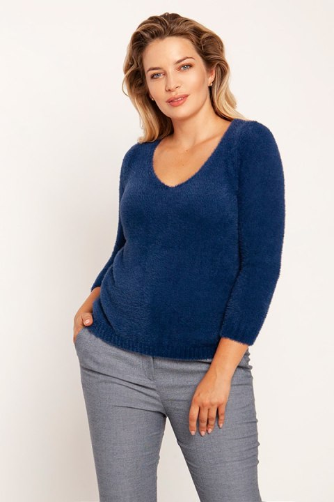 Sweter Damski Model SWE249 Navy - MKM - s Sweter Damski Model SWE249 Navy - MKM - s