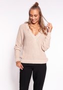 Sweter Damski Model SWE264 Beige - MKM - S/M Sweter Damski Model SWE264 Beige - MKM - S/M