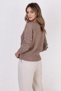 Sweter Damski Model SWE317 Mocca - MKM - s Sweter Damski Model SWE317 Mocca - MKM - s