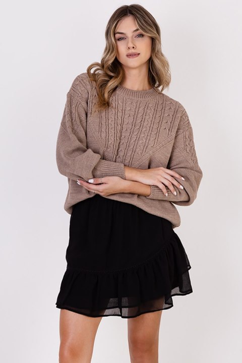 Sweter Damski Model SWE322 Mocca - MKM - S/M Sweter Damski Model SWE322 Mocca - MKM - S/M
