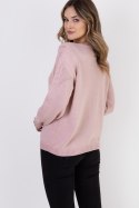 Sweter Damski Model SWE322 Powder Pink - MKM - S/M Sweter Damski Model SWE322 Powder Pink - MKM - S/M