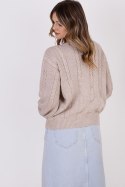 Sweter Damski Model SWE323 Beige - MKM - S/M Sweter Damski Model SWE323 Beige - MKM - S/M