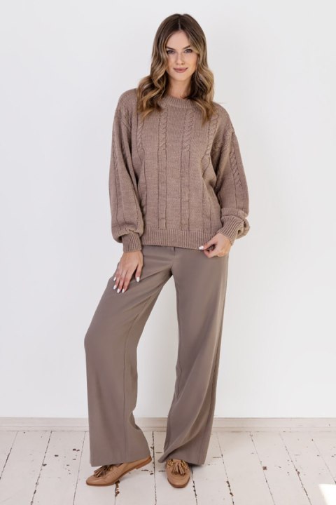 Sweter Damski Model SWE323 Mocca - MKM - S/M Sweter Damski Model SWE323 Mocca - MKM - S/M