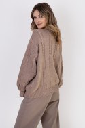 Sweter Damski Model SWE323 Mocca - MKM - S/M Sweter Damski Model SWE323 Mocca - MKM - S/M