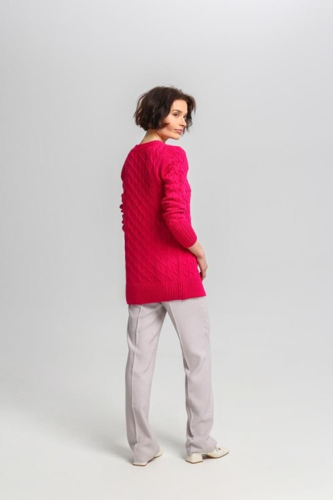 Sweter Damski Model SWE333 Amarant - MKM - XL Sweter Damski Model SWE333 Amarant - MKM - XL