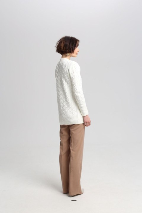 Sweter Damski Model SWE333 Ecru - MKM - XL Sweter Damski Model SWE333 Ecru - MKM - XL