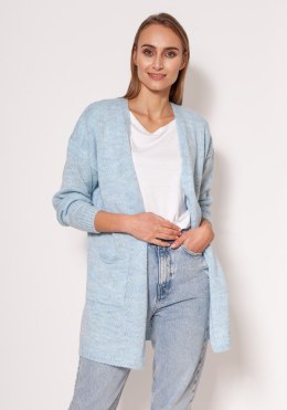 Sweter Kardigan Model PA013 Błękit - MKM - 2XL/3XL