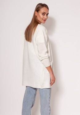 Sweter Kardigan Model PA013 Ecru - MKM - L/XL