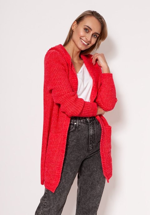 Sweter Kardigan Model PA018 Coral - MKM - L/XL