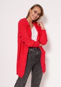 Sweter Kardigan Model PA018 Coral - MKM - S/M Sweter Kardigan Model PA018 Coral - MKM - S/M