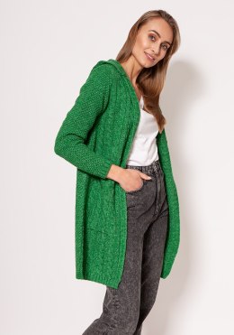 Sweter Kardigan Model PA019 Green - MKM - 2XL/3XL