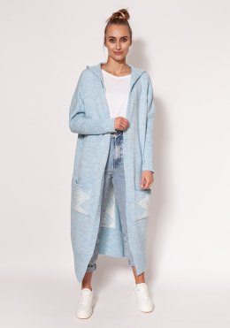 Sweter Kardigan Model PA020 Błękit - MKM - L/XL