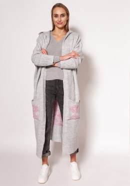 Sweter Kardigan Model PA020 Light Grey - MKM - S/M