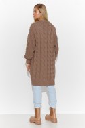 Sweter Kardigan Model S134 Cappuccino - Makadamia - uniwersalny Sweter Kardigan Model S134 Cappuccino - Makadamia - uniwersalny