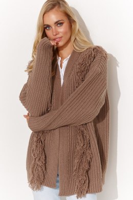 Sweter Kardigan Model S142 Cappuccino - Makadamia - uniwersalny